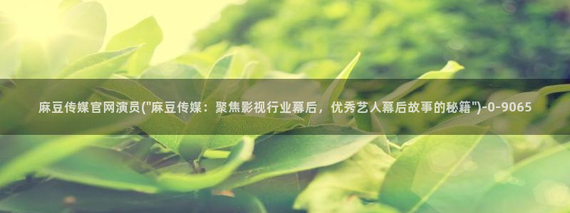 麻豆 更新合集：麻豆传媒官网演员(\