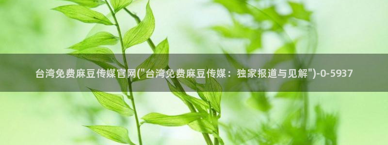 麻豆高清资源：台湾免费麻豆传媒官网(\
